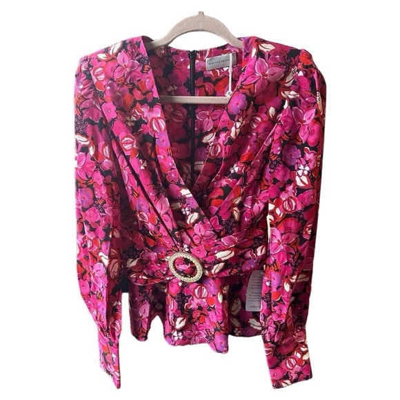 NWT Rebecca Vallance silk floral Bramble top - Picture 3 of 10